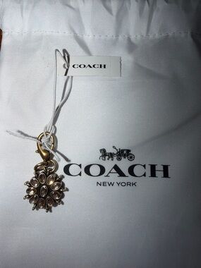 Coach Floral Crystal Charm